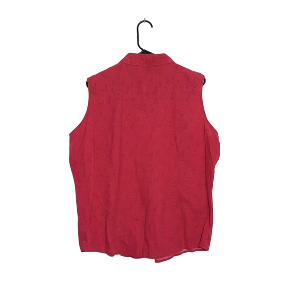 Wrangler Blues | western snap button sleeveless shirt XXL plus size VTG flaw - Picture 6 of 16